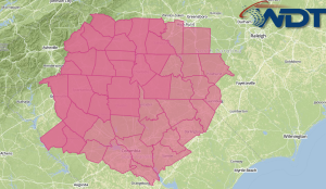 Severe Thunderstorm Watch for Portions of the Carolinas