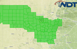 Flooding Potential for Portions of Oklahoma and Texas