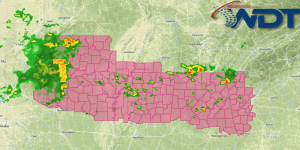 Thunderstorms Across the Lower Mississippi River Valley and Southeast