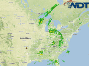 Showers and Thunderstorms Across Eastern US