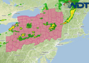 Severe Thunderstorm Watch for Portions of New York and Pennsylvania
