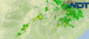 Showers and Thunderstorms Developing Across the Southeast