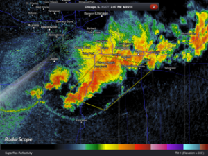 Severe Thunderstorms in Chicago Area
