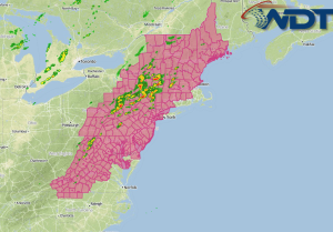 Thunderstorms Developing Across the Northeast