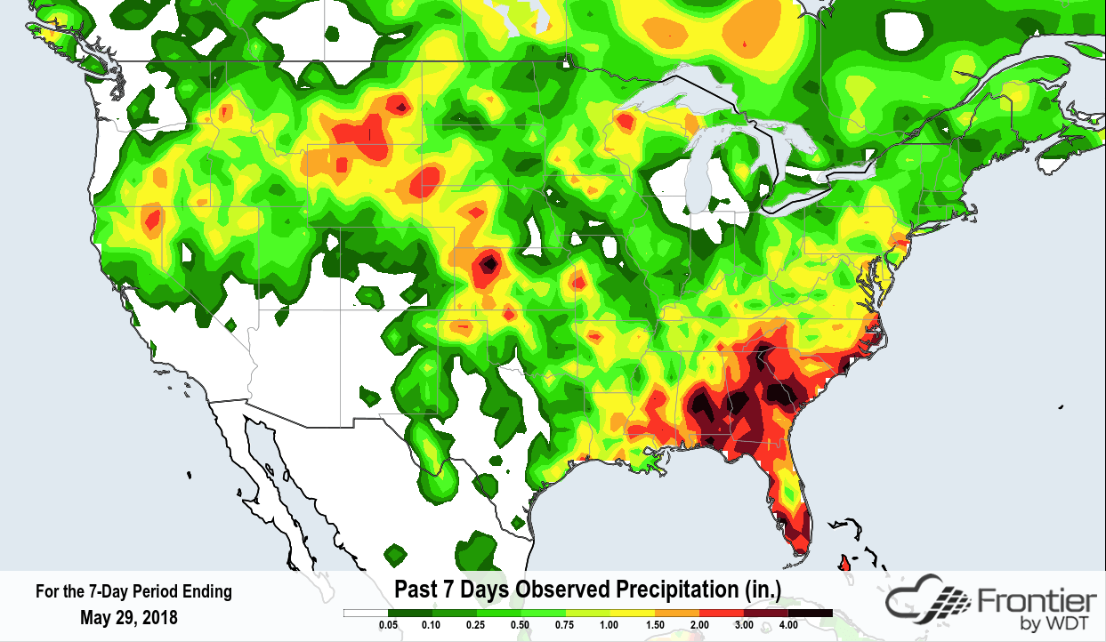 Frontier - Past 7 Days Rainfall