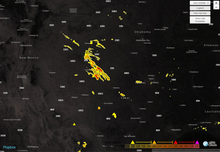 Hail Swath from 4-20-16