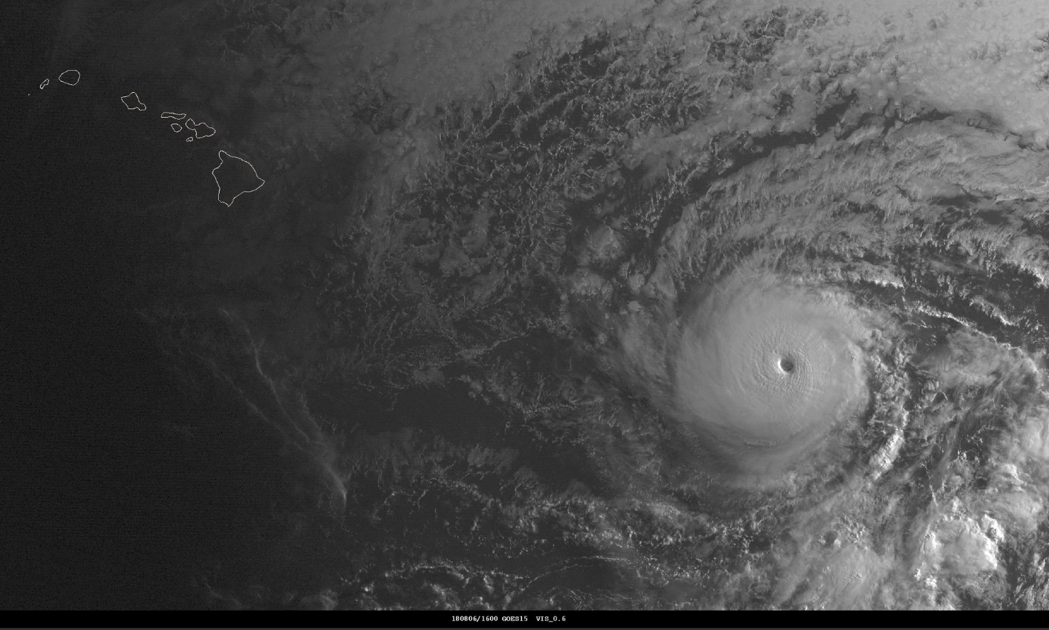 Hector Visible Satellite - Aug 6, 2018