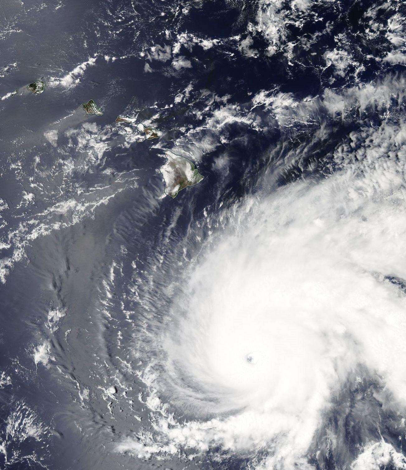 Hurricane Lane on Visible Satellite