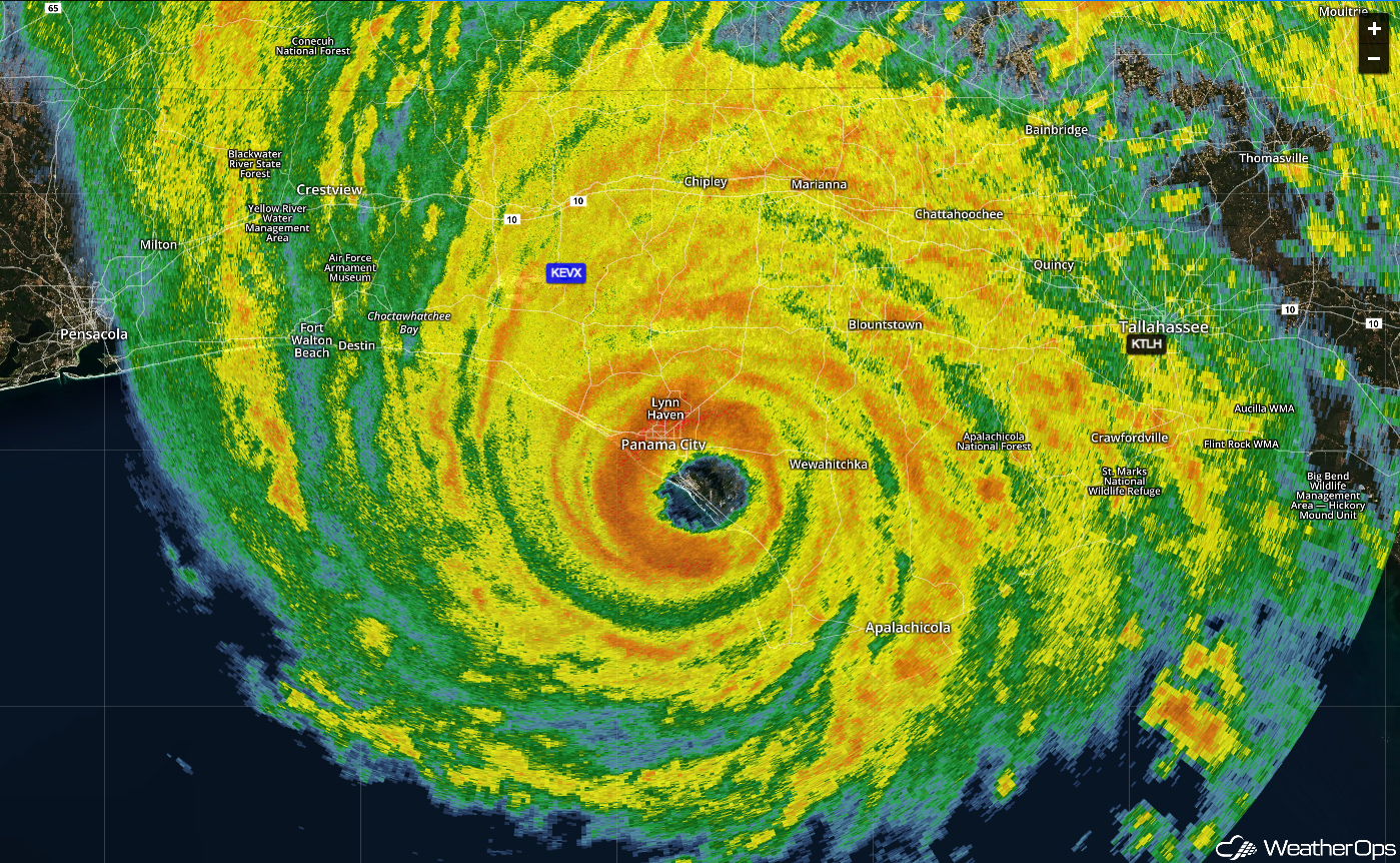 Hurricane Michael Shortly After Landfall