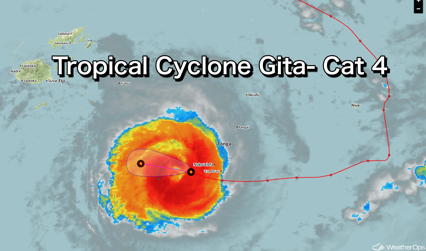 Forecast Path of Cyclone Gita