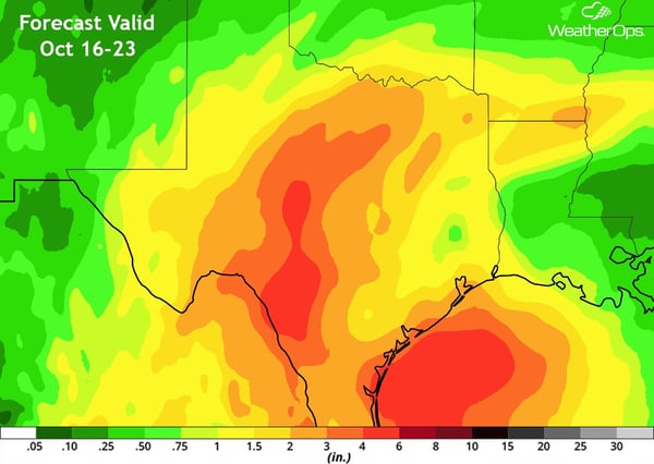 WeatherOps TX Rainfall Forecast