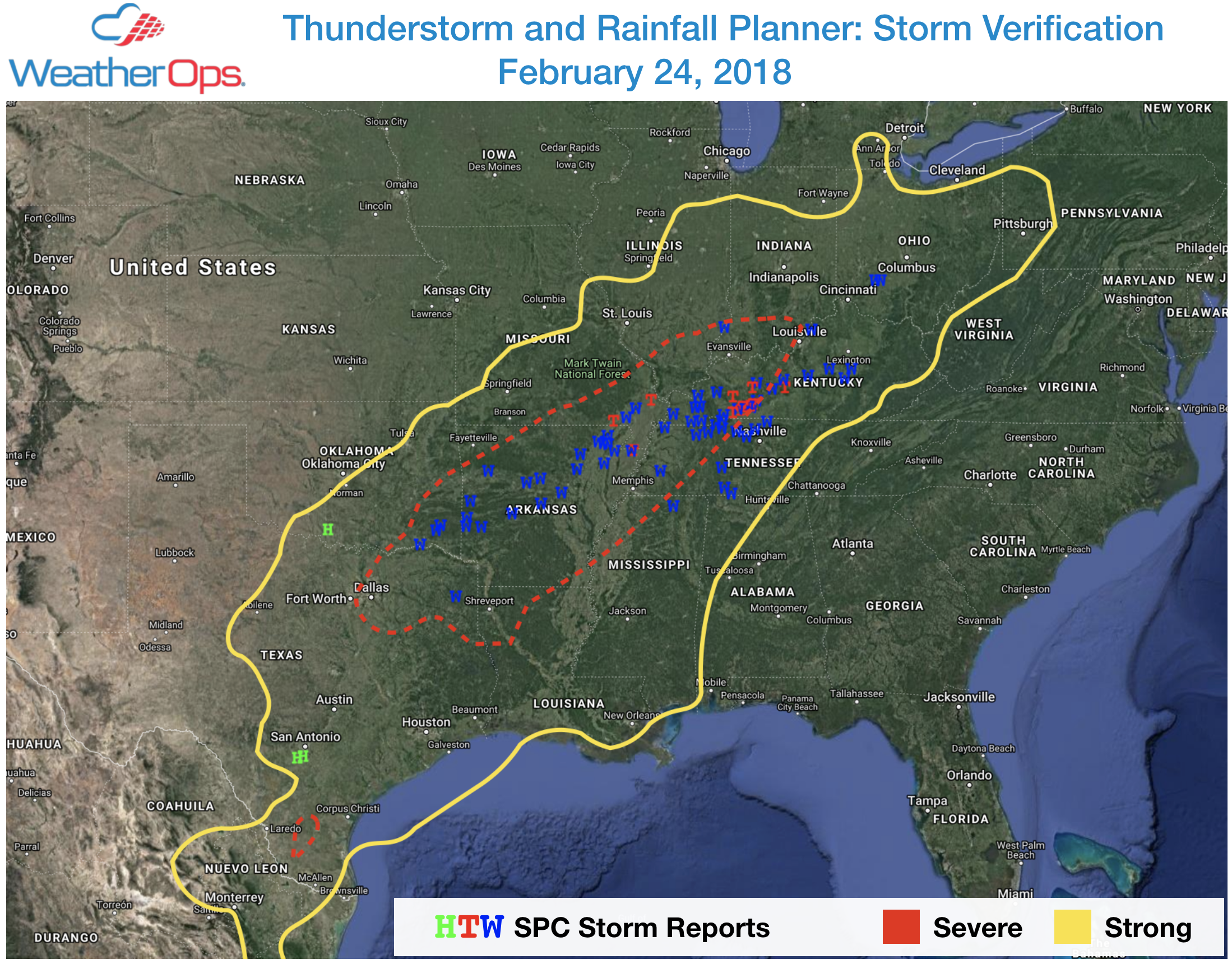 Thunderstorm Planner Verification 24 Feb 2018