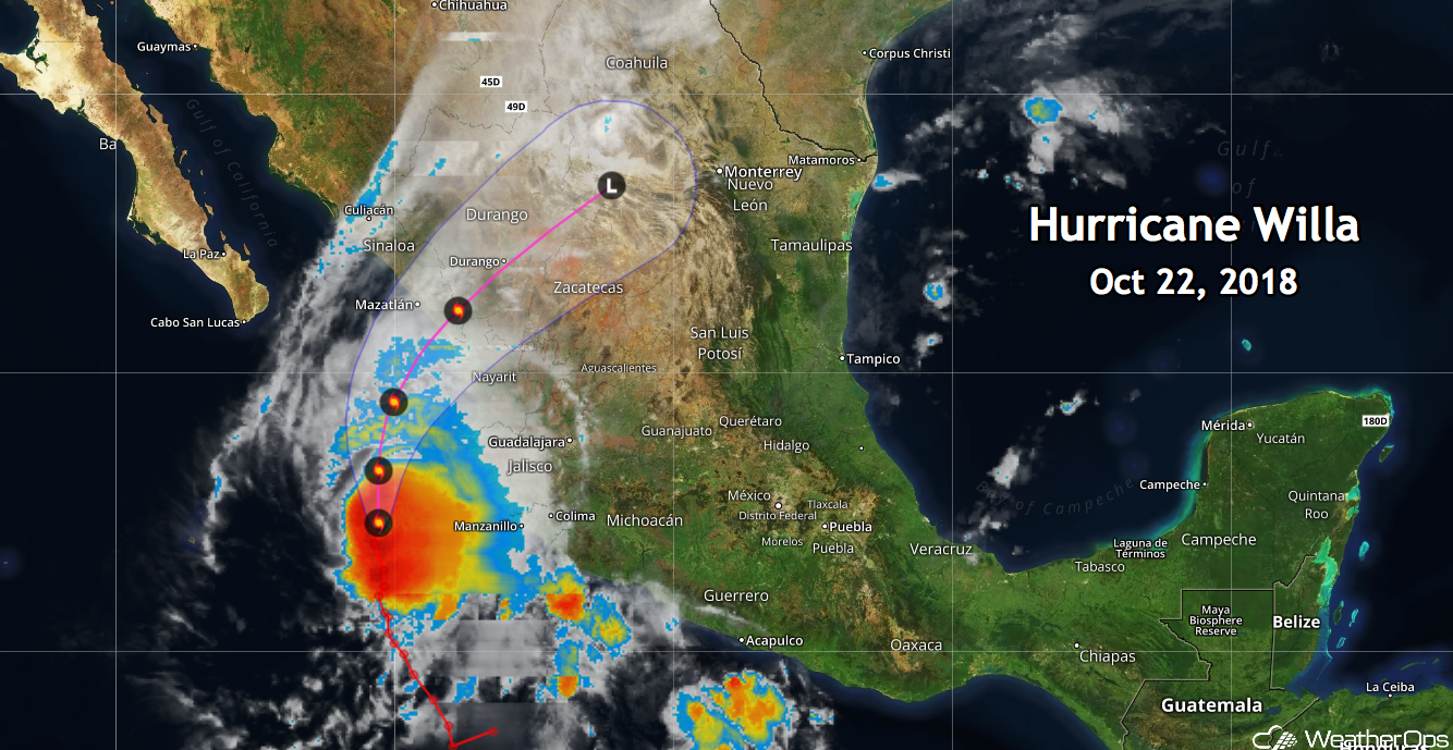 Hurricane Willa Forecast Track