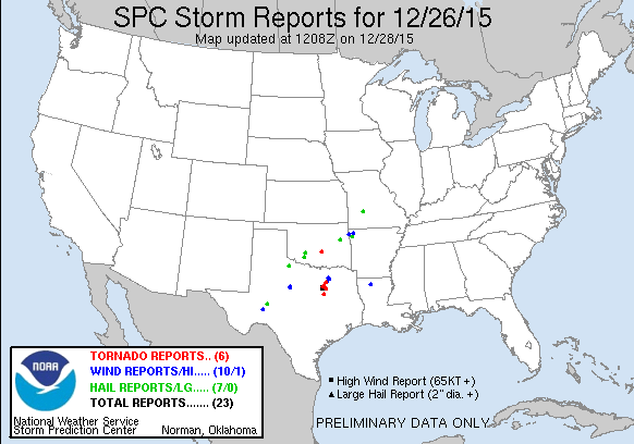 Storm Reports Dec 26, 2015