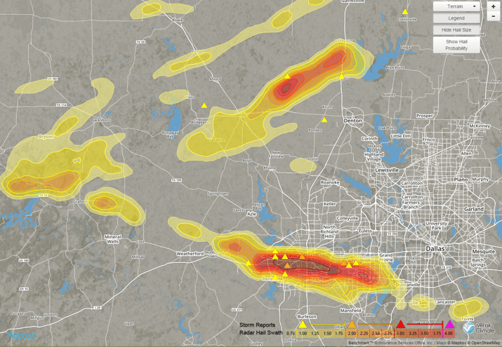 FTW Hail Swath