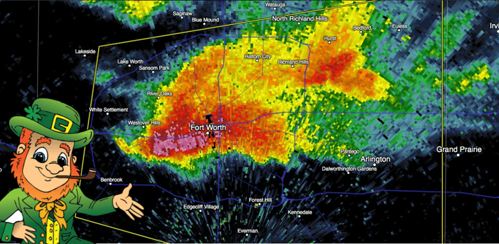 Fort Worth HailStorm on RadarScope