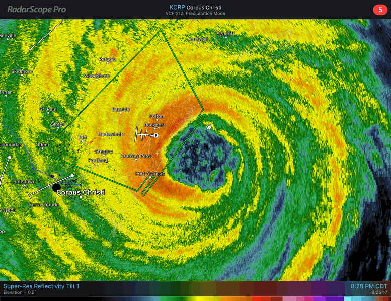 Hurricane Harvey RadarScope Image