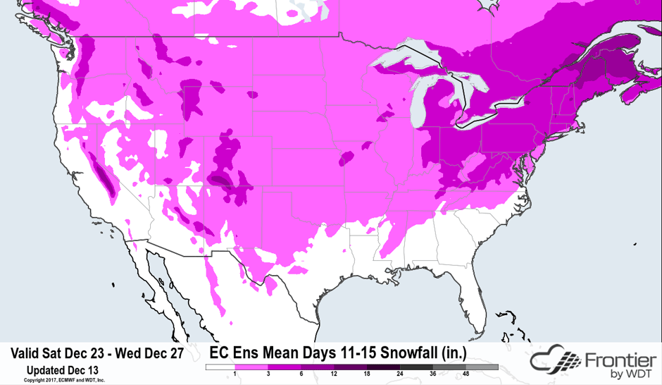 ECMWF Ens Mean Days 11-15 Snowfall
