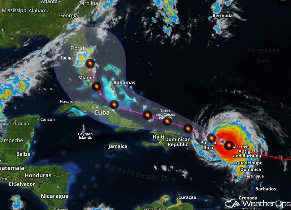 Hurricane Irma Aims for Florida -Sept 6