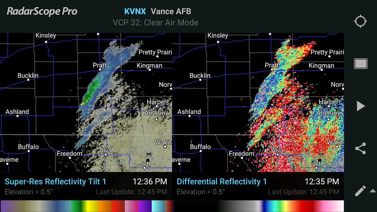 KTLX Differential Reflectivity