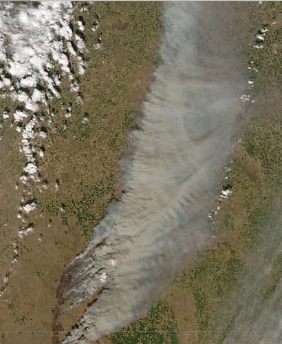 Kansas Fire High Res Satellite