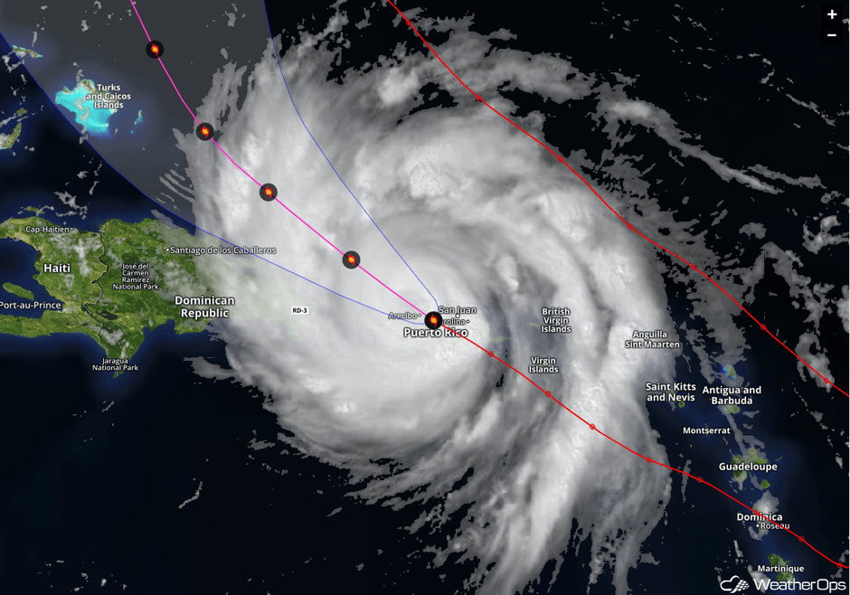 Maria Exiting Puerto Rico - Sept. 20, 2017