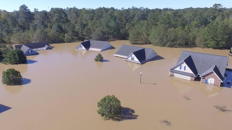 NC Neighborhood Under Water