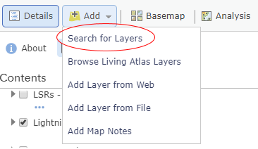 GIS Search for Layers