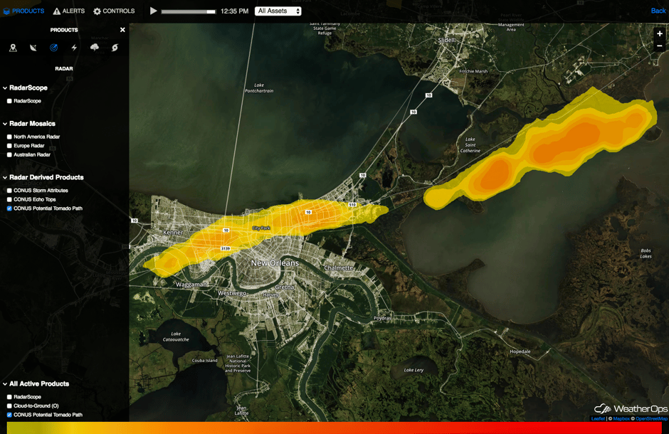 New Orleans Tornado Path