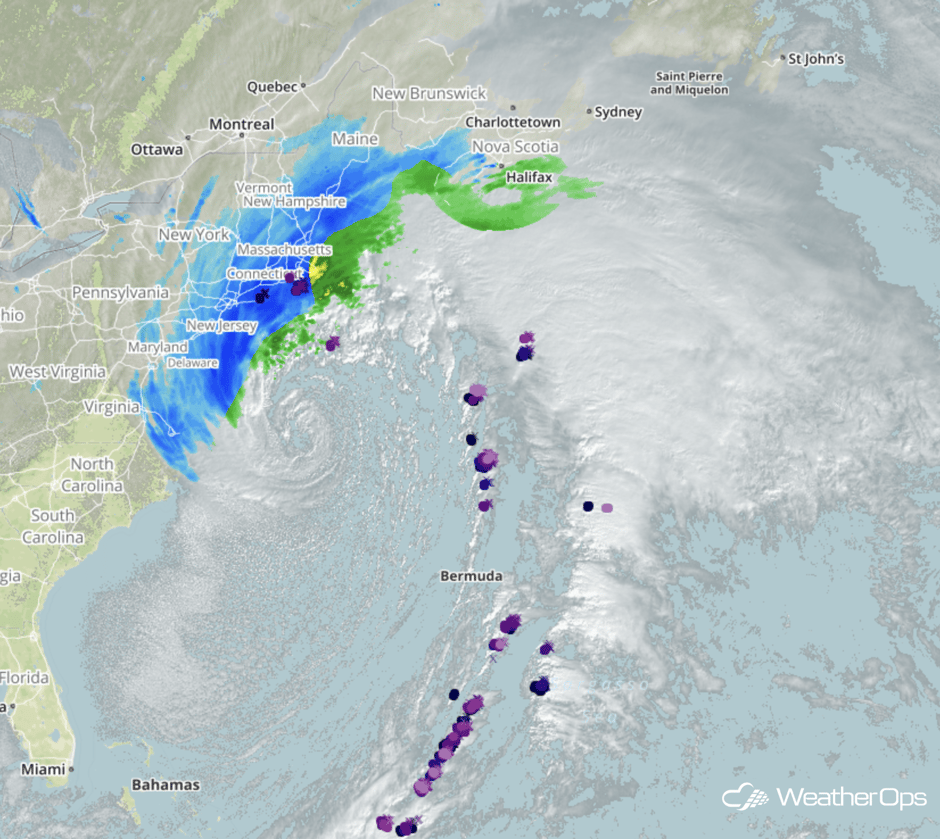 Rain and Snow within the January 4, 2018 Nor'easter