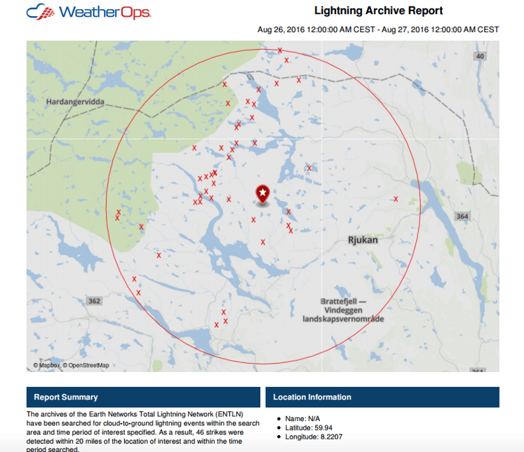 Lightning Archive for Norway