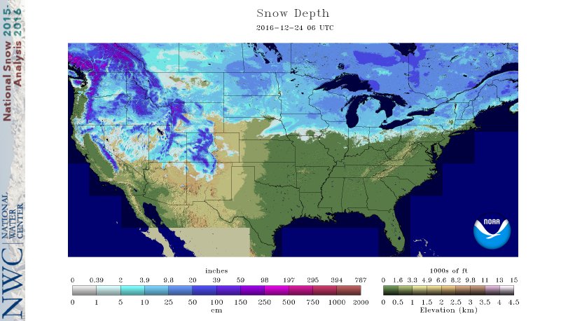 NOAA Snow Cover Map