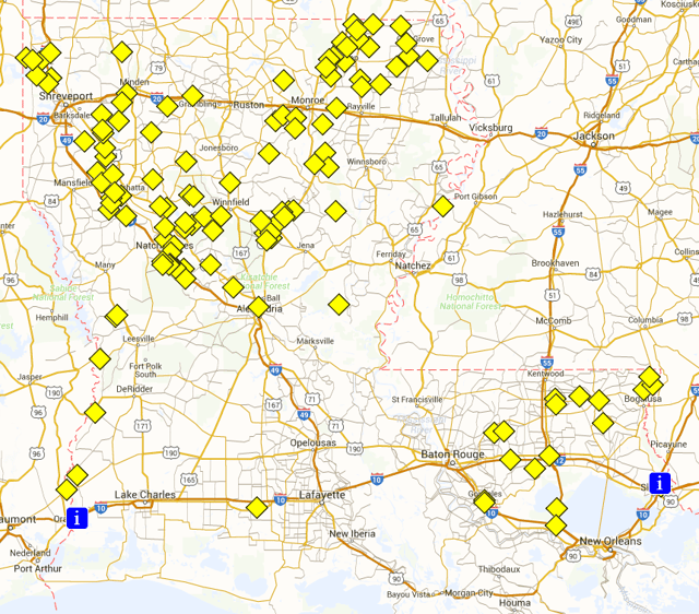 Louisiana Road Closures