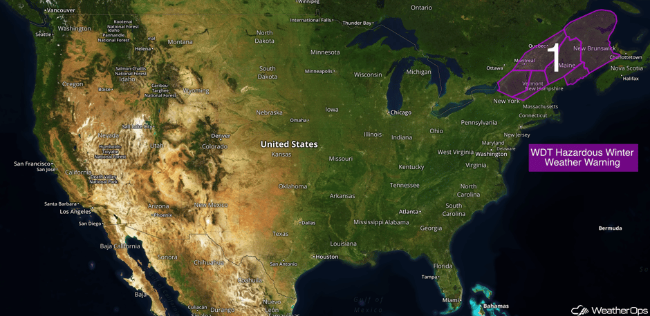 US Hazards for Wednesday, March 15, 2017