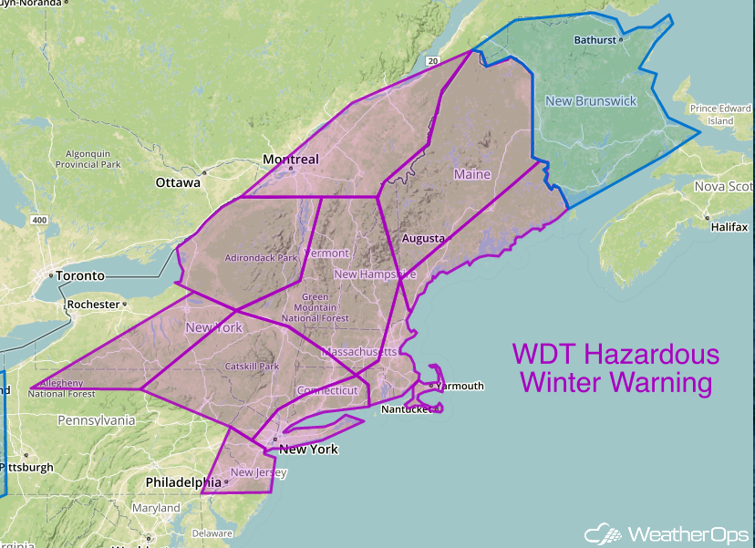 WDT Hazardous Winter Warning