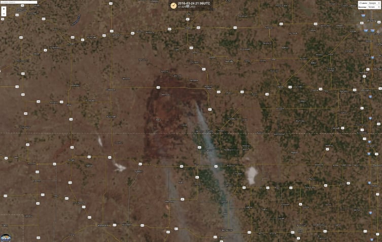 Burn Scar in OK and KS