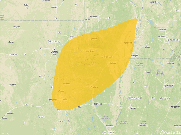 Thunderstorm Risk Outline for Wednesday, October 19, 2016