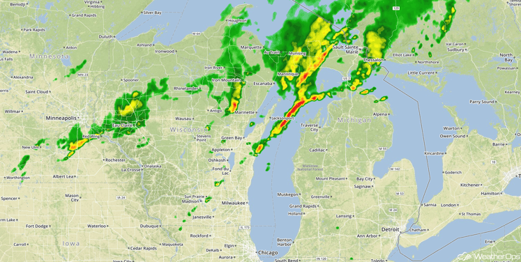 Great Lakes Radar 12:45pm CDT 9/6/16