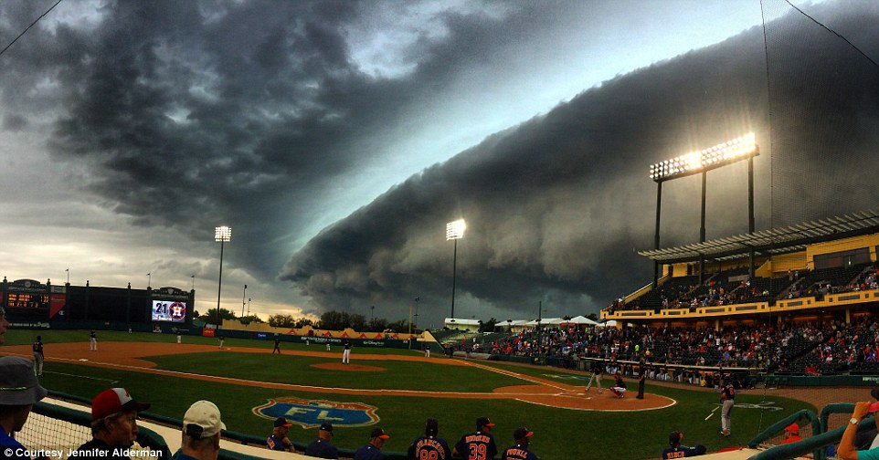 Gust Front Approaching Baseball Game