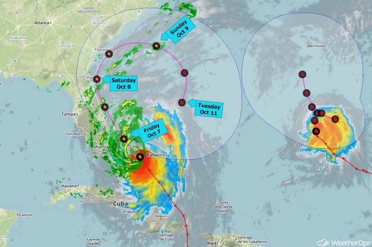 Projected Track of Hurricane Matthew