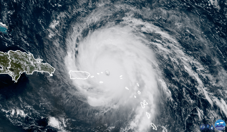 Irma as a Cat 5 Hurricane on September 6, 2017