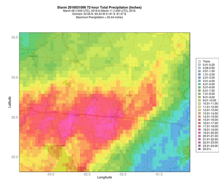 NWS Multisensor Precipitation Estimates 4km QPE product