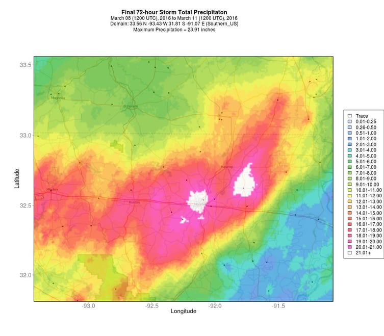 MetStorm 250m Quantitative Precipitation Estimate (QPE)