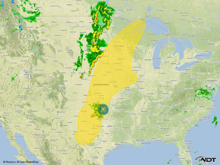 Severe Risk Outline for Monday, May 23, 2016
