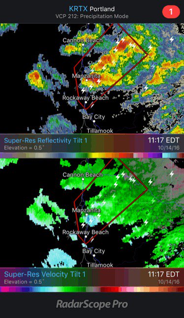 RadarScope Tornado Warning