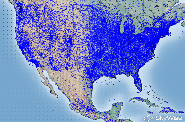 Weather station plots for data analytics in the U.S.