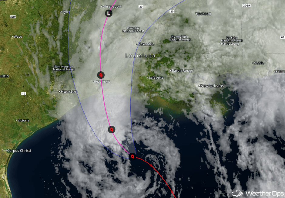 Forecast of Tropical Storm Cindy- June 21, 2017