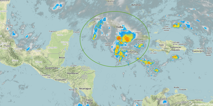 Infrared Tropical Satellite for Friday, October 28, 2016