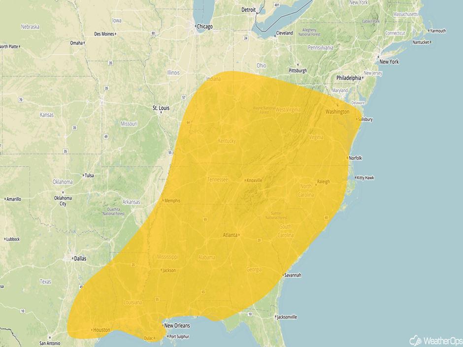 Thunderstorm Risk Outline for Sunday, May 21, 2017