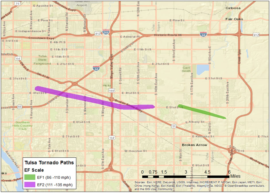 Tulsa Tornado Paths